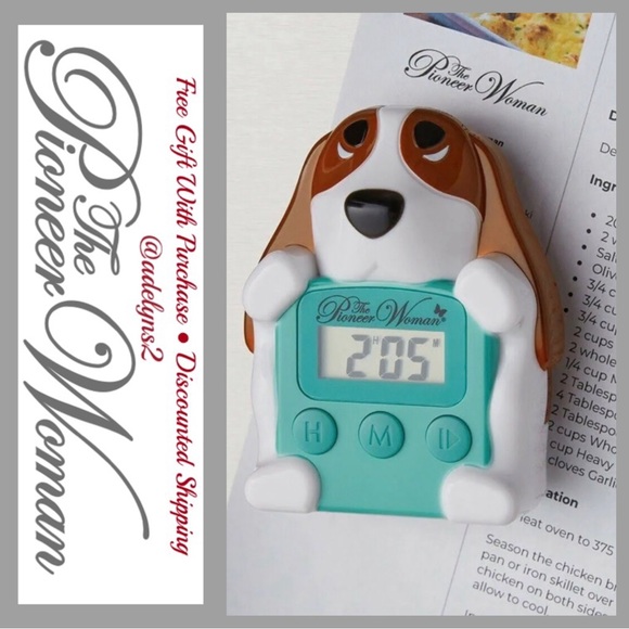 🌺 New Pioneer Woman Charlie Basset Hound Dog Kitchen Timer - Picture 4 of 6